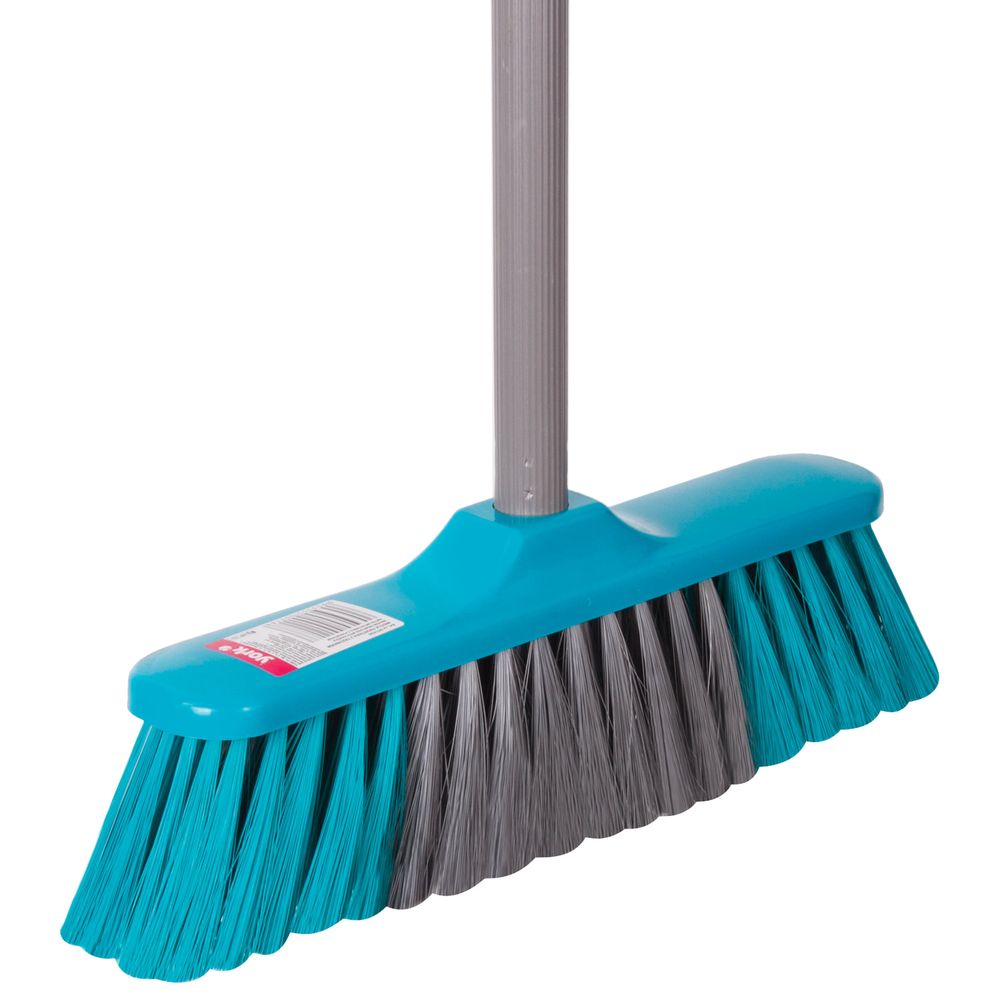 Щетка для уборки с черенком 110 см, ширина 31 см, щетина 7 см, пластиковая, еврорезьба, YORK "Frontiera"