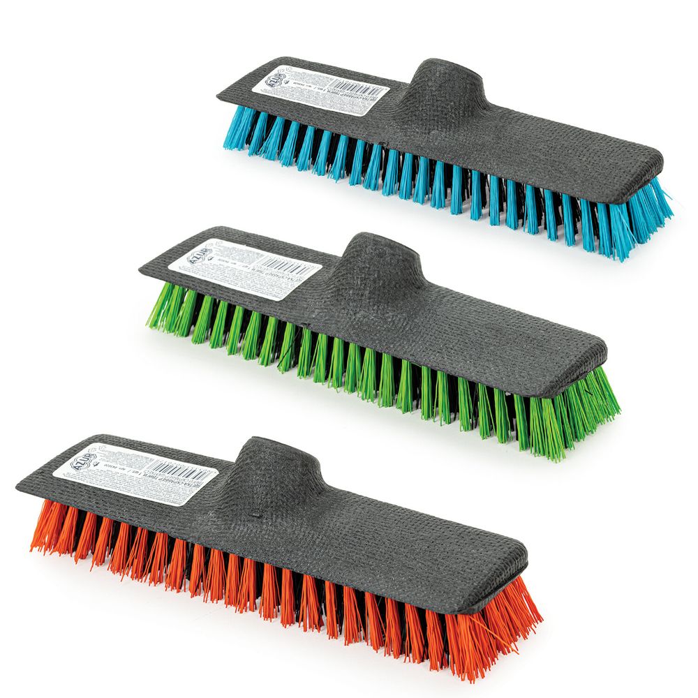 Щетка для уборки шробер (скраббер) ширина 24 см, щетина 2,5 см, пластик, еврорезьба, Twigi AZUR