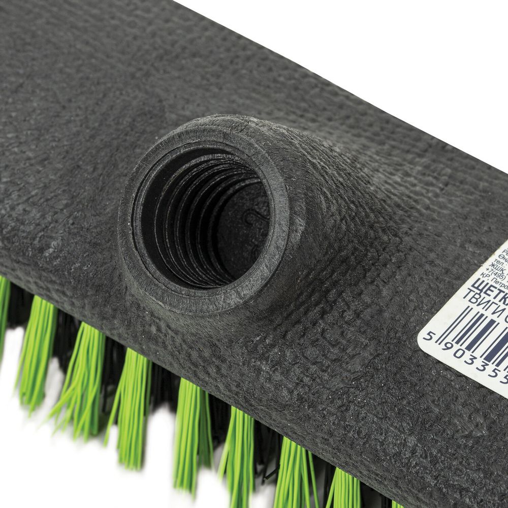 Щетка для уборки шробер (скраббер) ширина 24 см, щетина 2,5 см, пластик, еврорезьба, Twigi AZUR