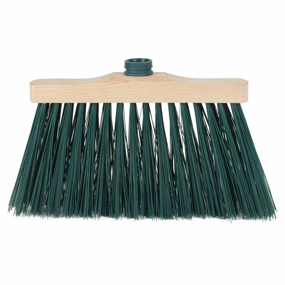 Щетка для уборки, ширина 31 см, щетина 14 см, деревянная, крепление еврорезьба, YORK "Laura"