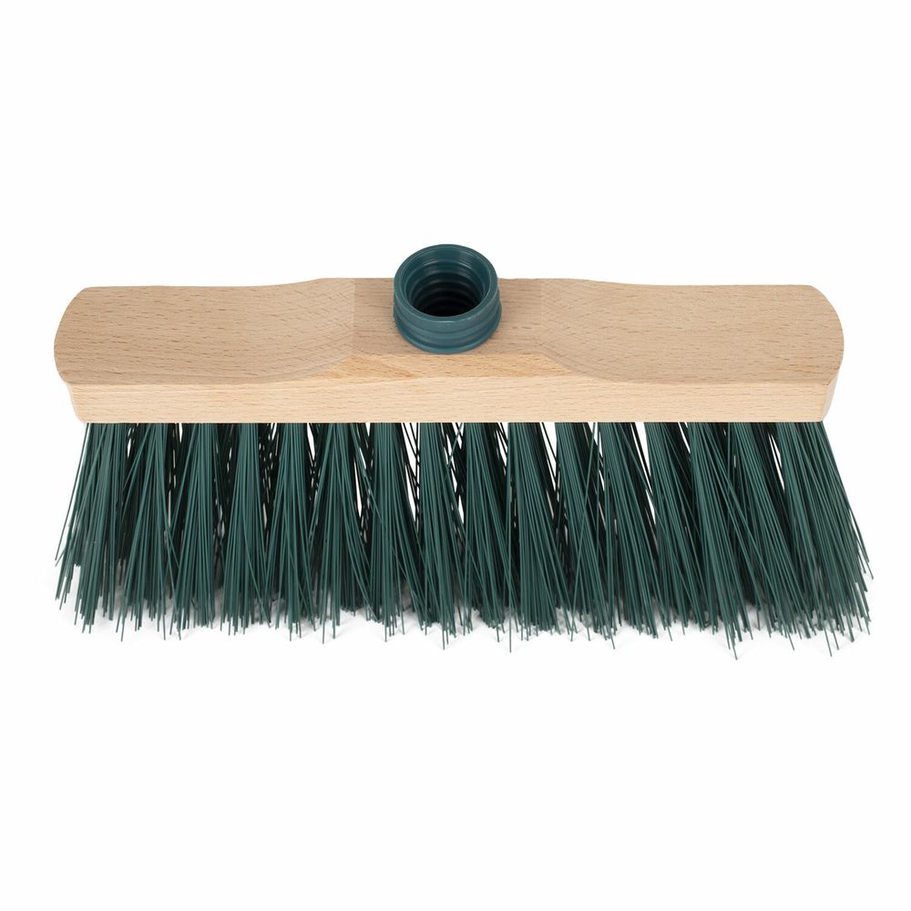 Щетка для уборки, ширина 31 см, щетина 14 см, деревянная, крепление еврорезьба, YORK "Laura"