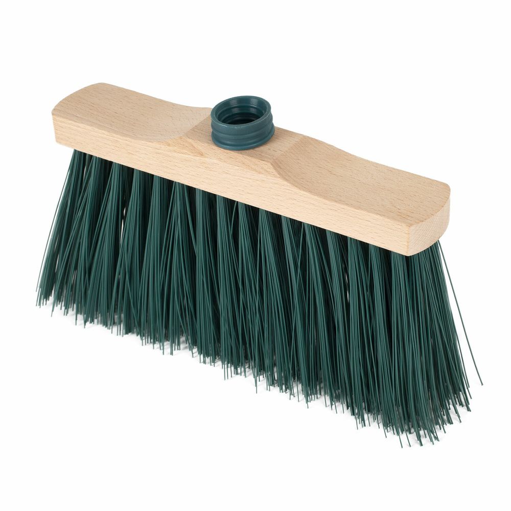 Щетка для уборки, ширина 31 см, щетина 14 см, деревянная, крепление еврорезьба, YORK "Laura"