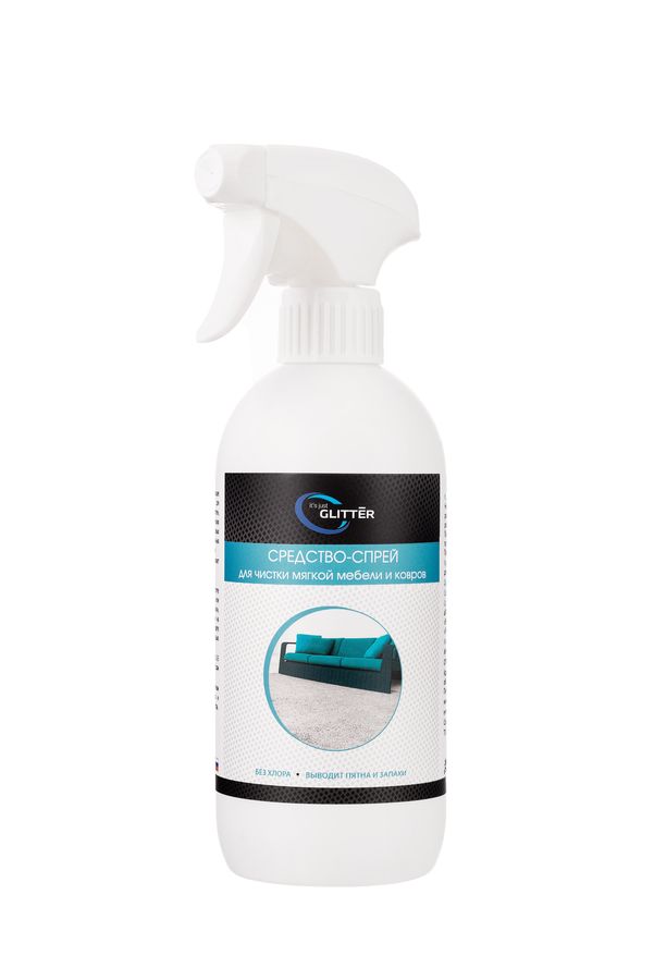 Средство для чистки ковров и мягкой мебели Glitter, концентрат, 1000 мл