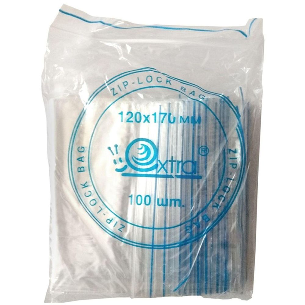 Пакет п/э с замком (Zip Lock), 32мкм, 12х17см, 100шт/уп