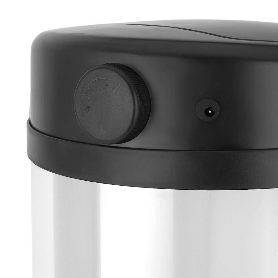 Ведро для мусора СЕНСОРНОЕ 30 л, нержавеющая сталь, черная матовая крышка, питание от 4-х батареек AA (не входят в комплект), LAIMA