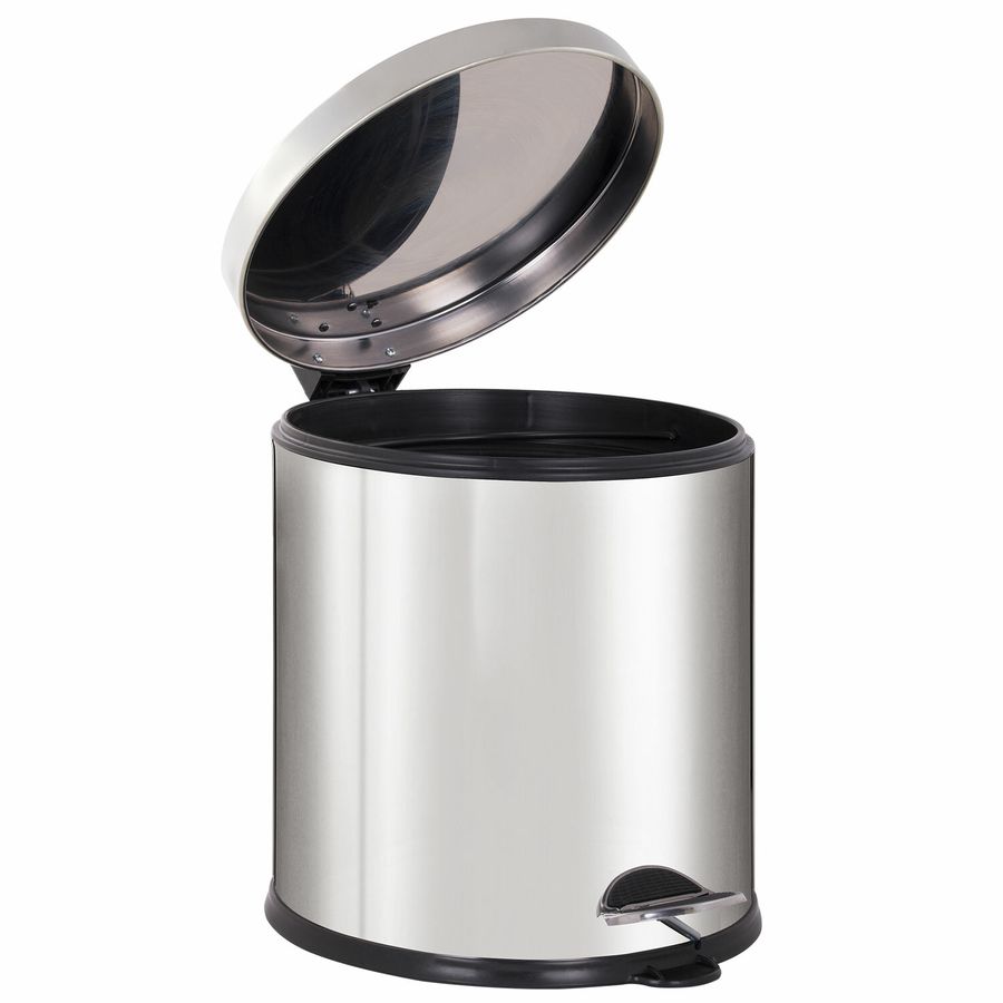 Ведро мусорное с педалью 20 литров "Classic Plus", ЗЕРКАЛЬНОЕ, нержавеющая сталь, со съемным внутренним ведром, LAIMA, ТУРЦИЯ