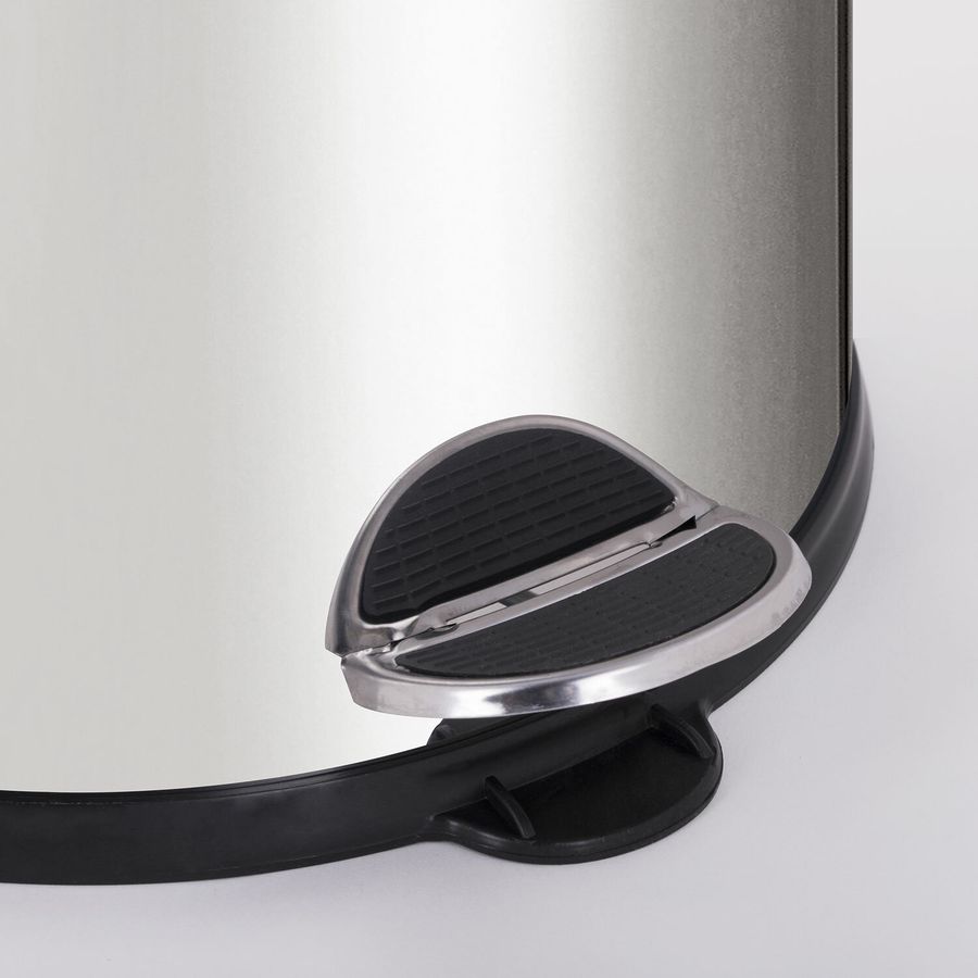 Ведро мусорное с педалью 20 литров "Classic Plus", ЗЕРКАЛЬНОЕ, нержавеющая сталь, со съемным внутренним ведром, LAIMA, ТУРЦИЯ