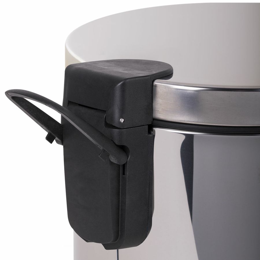 Ведро мусорное с педалью 20 литров "Classic Plus", ЗЕРКАЛЬНОЕ, нержавеющая сталь, со съемным внутренним ведром, LAIMA, ТУРЦИЯ