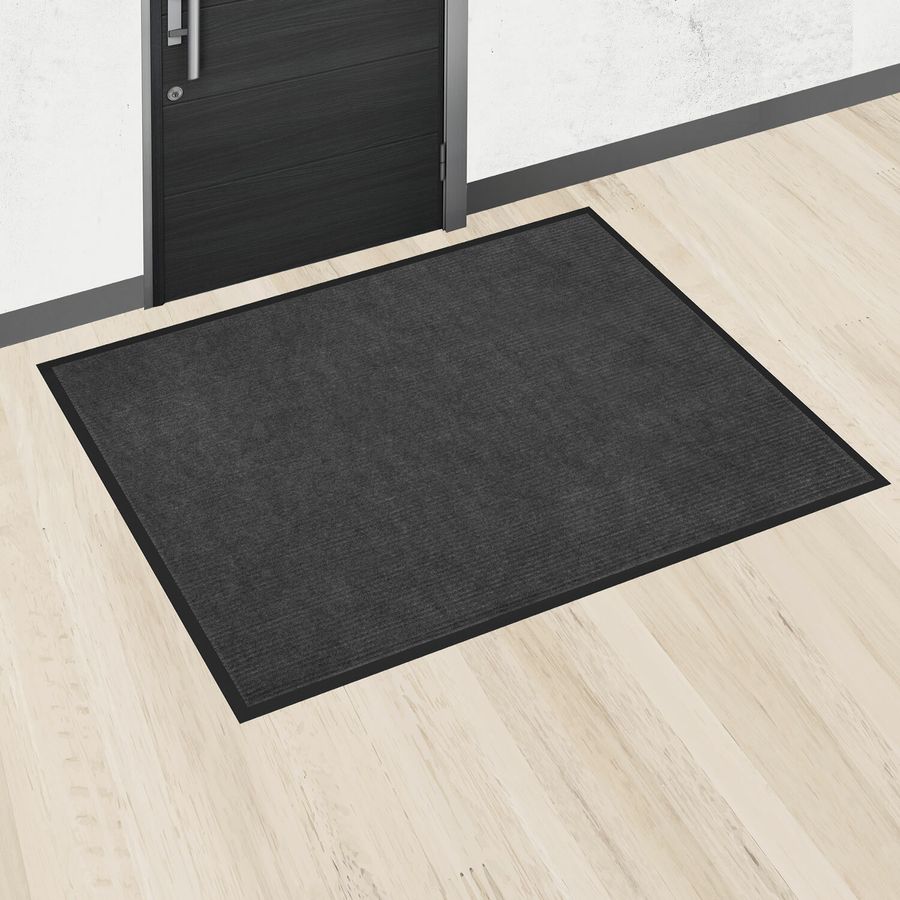 Коврик придверный 120х150 см, СЕРЫЙ, влаго-грязезащитный, 430 г/м2, ребристый, ЛЮБАША СТАНДАРТ