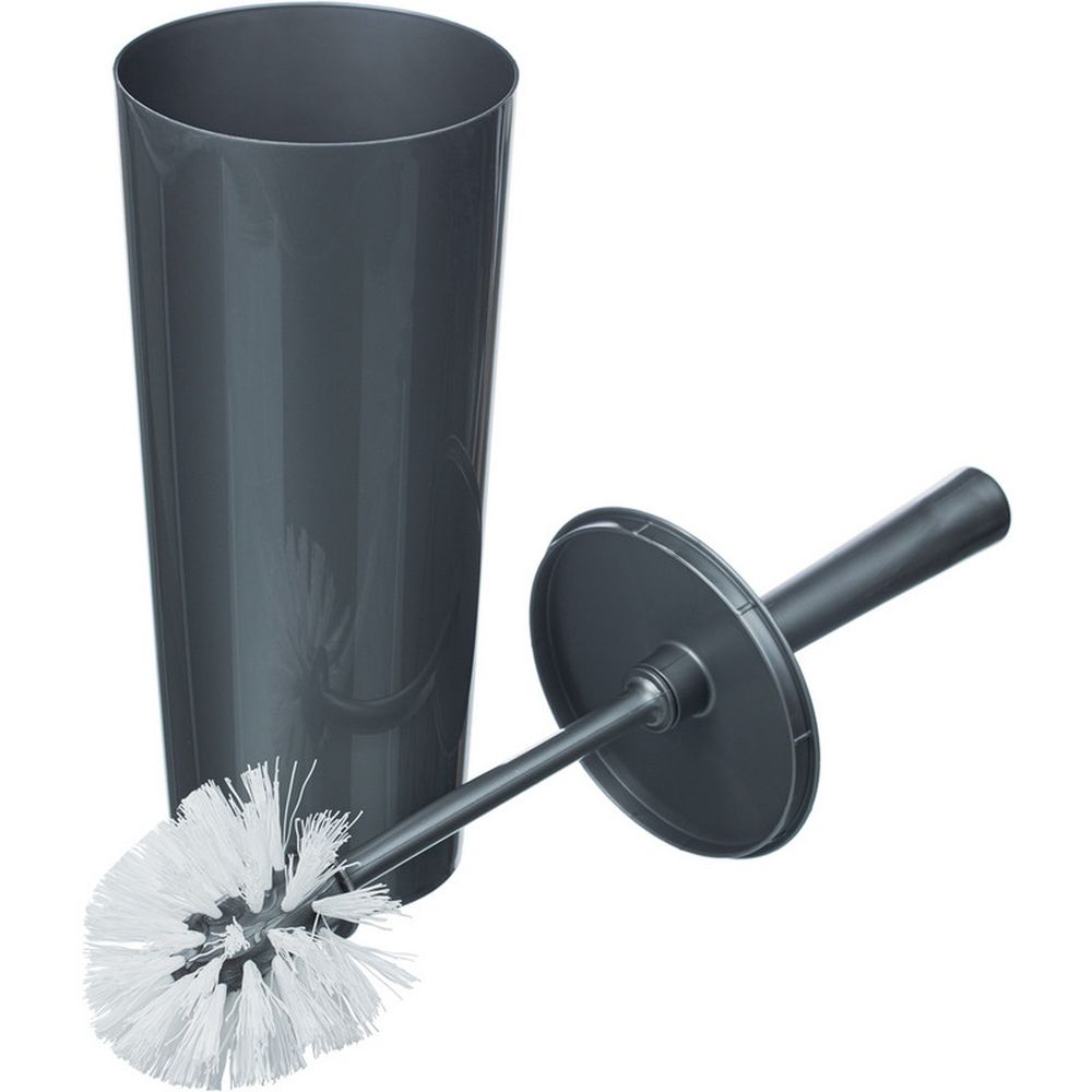 Ершик для туалета Стар, закрытая колба, пластик, цвет - серый металлик