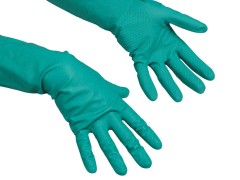 Перчатки Vileda Универсальные резиновые, р-р M, 0,33мм, d=320мм, зеленые