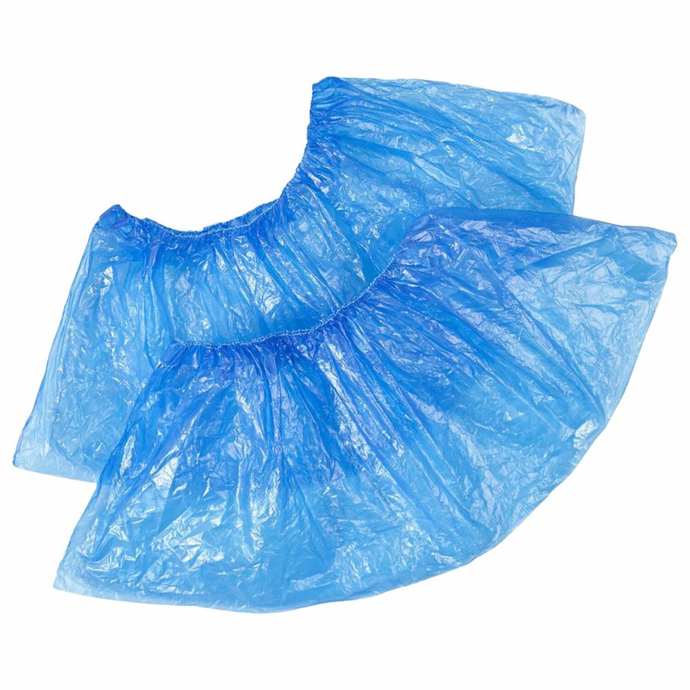 Бахилы двойные КОМПЛЕКТ 1000 штук (500 пар) СУПЕР ЭКСТРА евроблок, размер 40х14 см, 46 мкм, 5 г, ELEGREEN