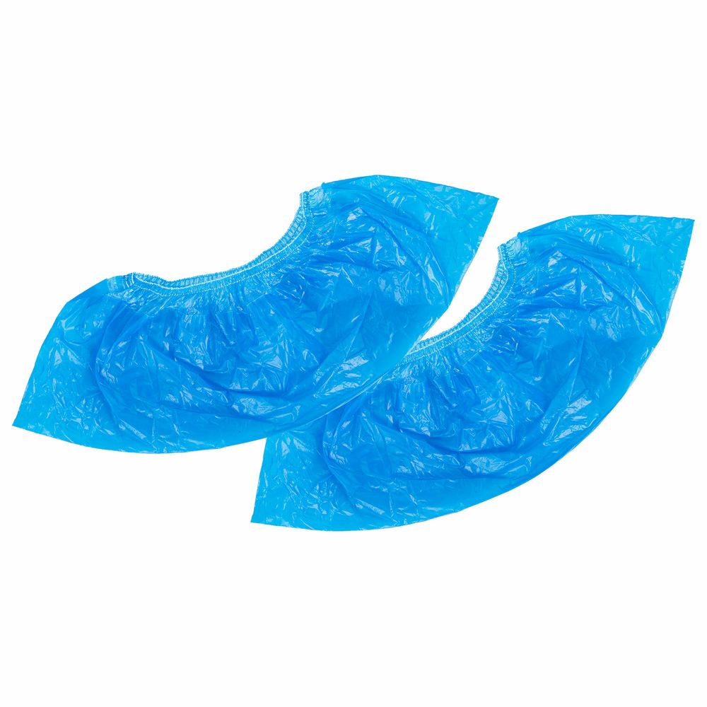 Бахилы двухслойные КОМПЛЕКТ 600 штук (300 пар) STRONG ПРОЧНЫЕ, размер 40х14 см, 100 мкм, 10 г, ELEGREEN