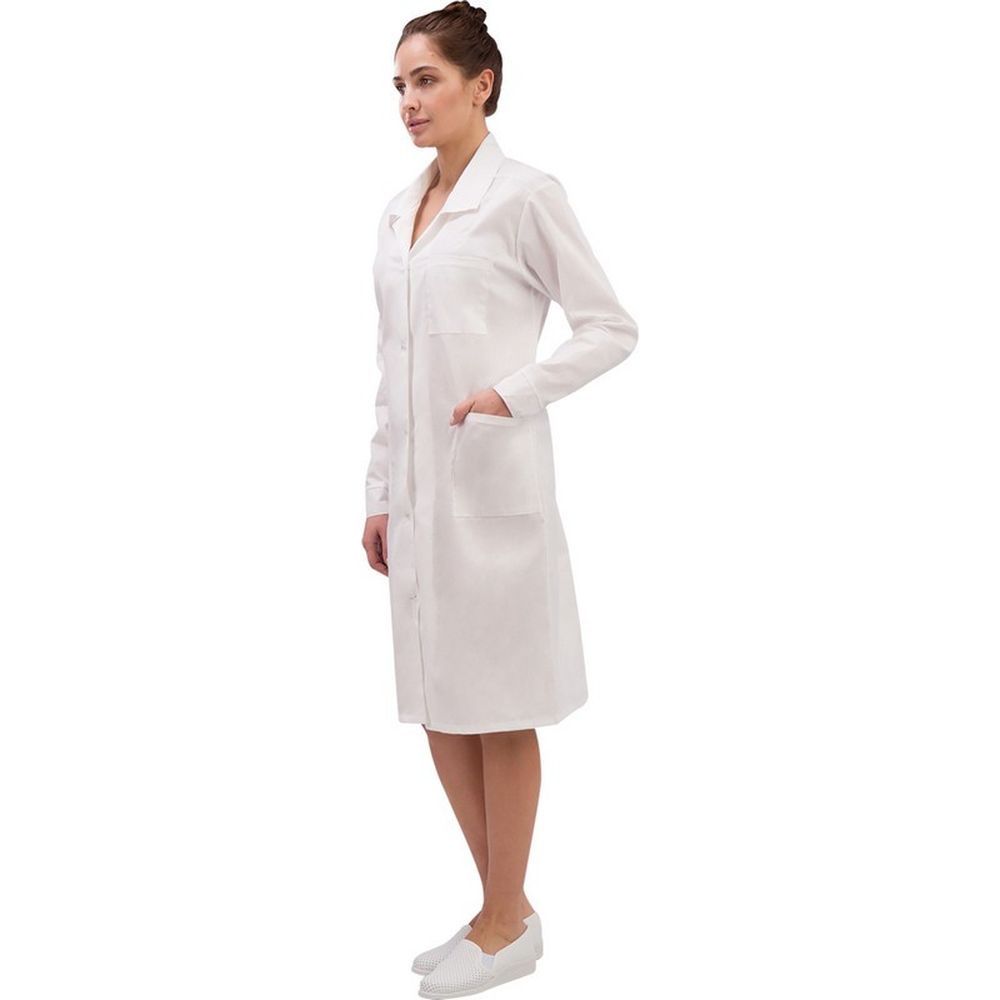 Халат рабочий женский, цвет белый (размер 48-50, рост 158-164)