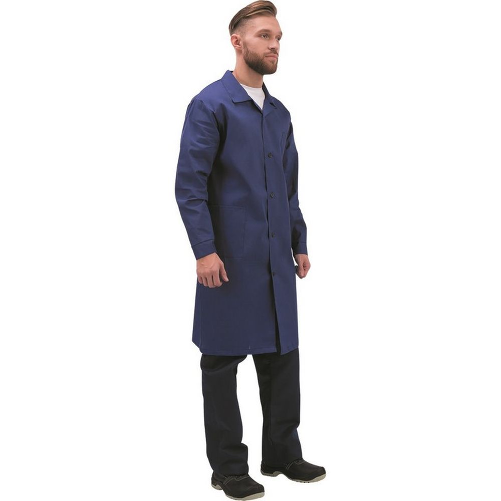 Халат рабочий мужской, цвет синий (размер 48-50, рост 170-176)