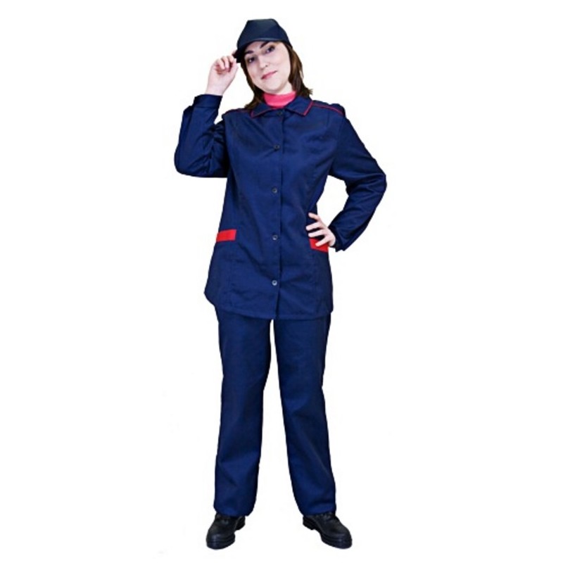 Костюм Золушка, куртка + брюки, синий/красный, размер 44-46, рост 158-164