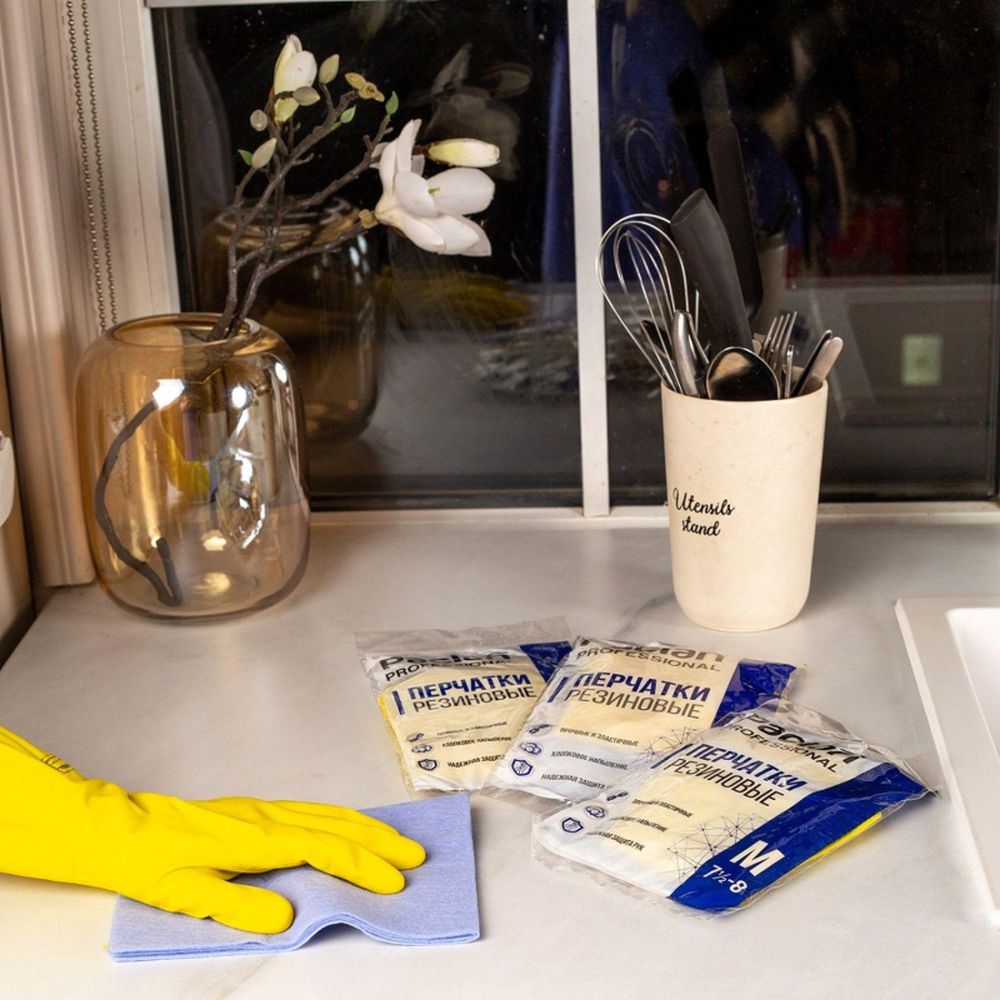 Перчатки Paclan, размер M, латекс