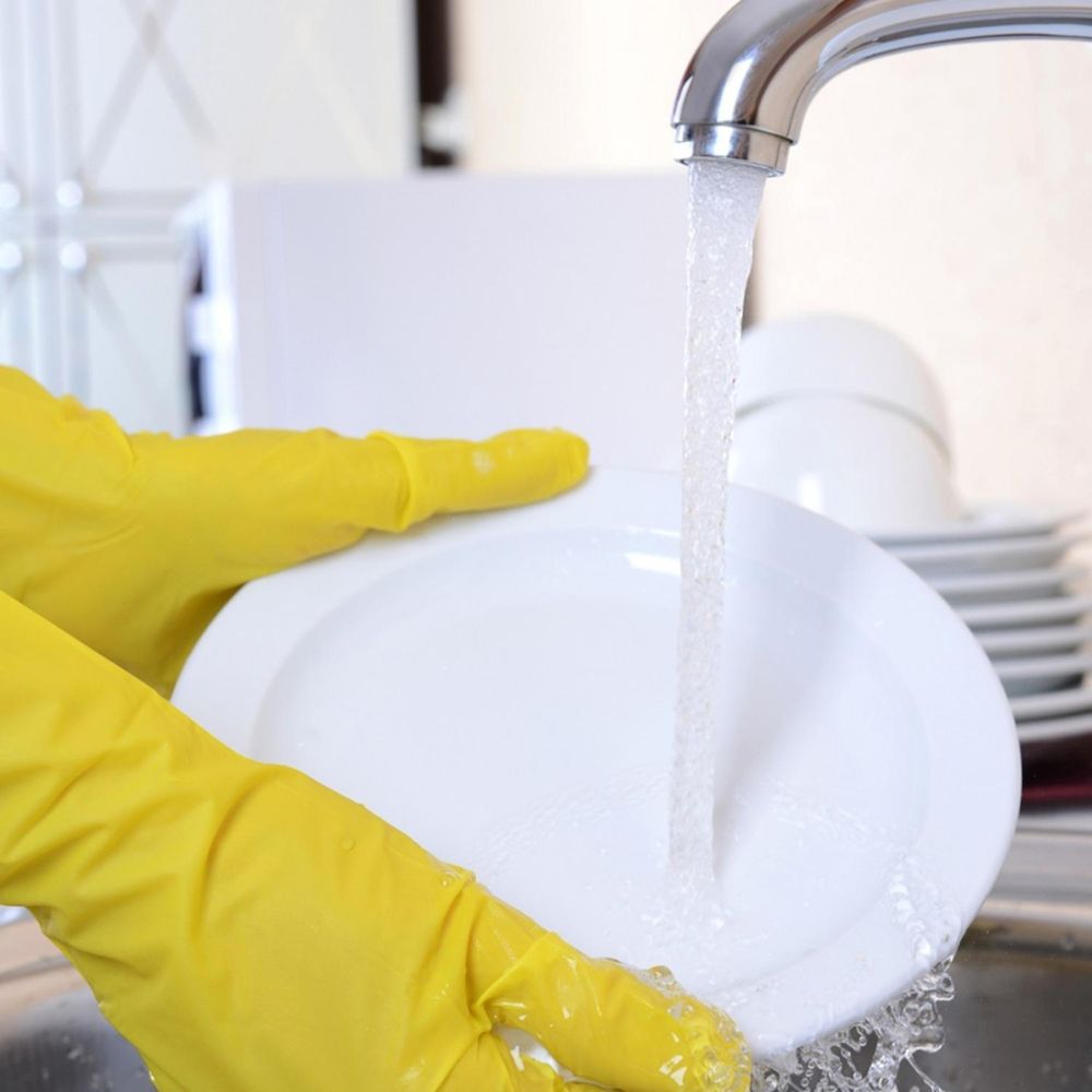 Перчатки Paclan, размер L, латекс с хлопковым напылением