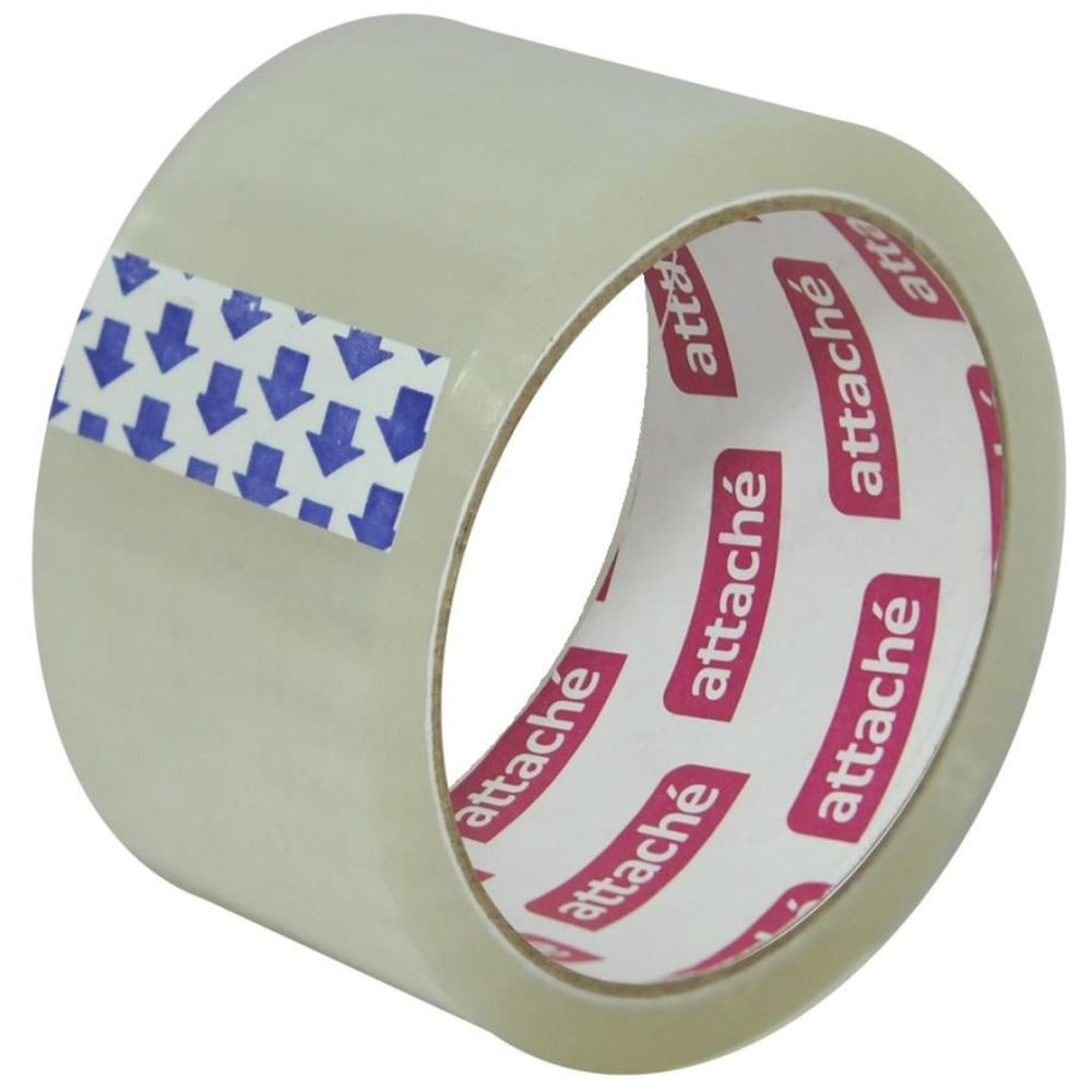 Клейкая лента упаковочная Attache 50ммх50м, 40мкм, прозрачная