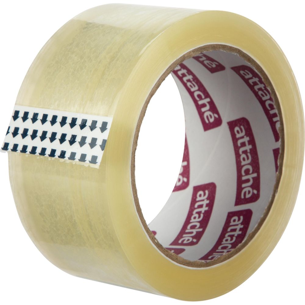 Клейкая лента упаковочная Attache 50ммх66м, 50мкм, прозрачная