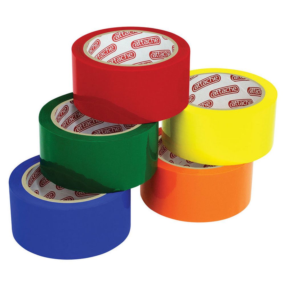 Клейкая лента упаковочная Attache, 48ммх66м , 45мкм, красная