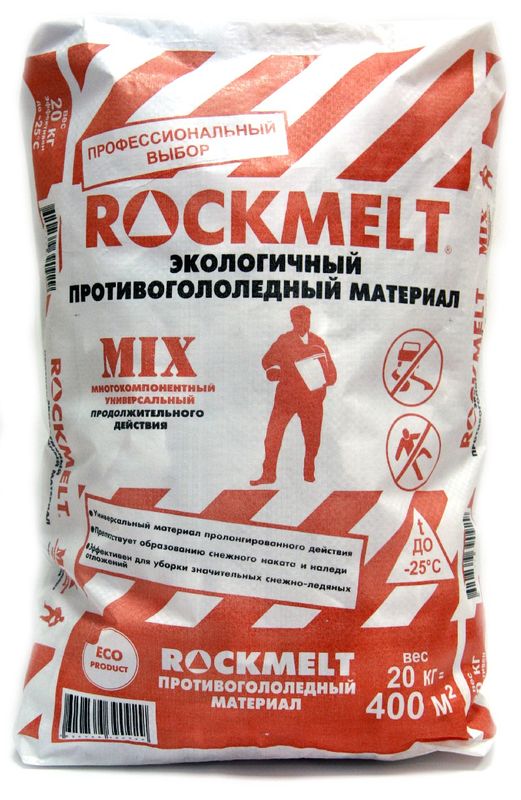 Противогололедный реагент ROCKMELT MIX, 20кг