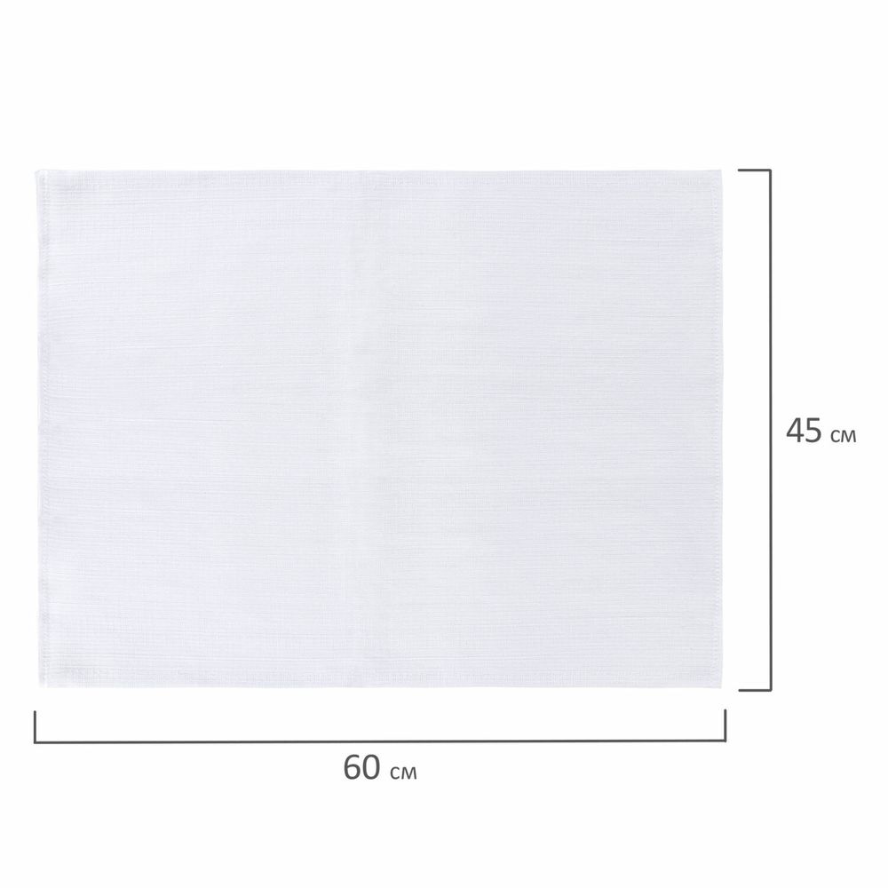 Салфетки ВАФЕЛЬНЫЕ отбеленные, 45х60 см, плотность 140(±10) г/м2, КОМПЛЕКТ 10 шт., ЛЮБАША