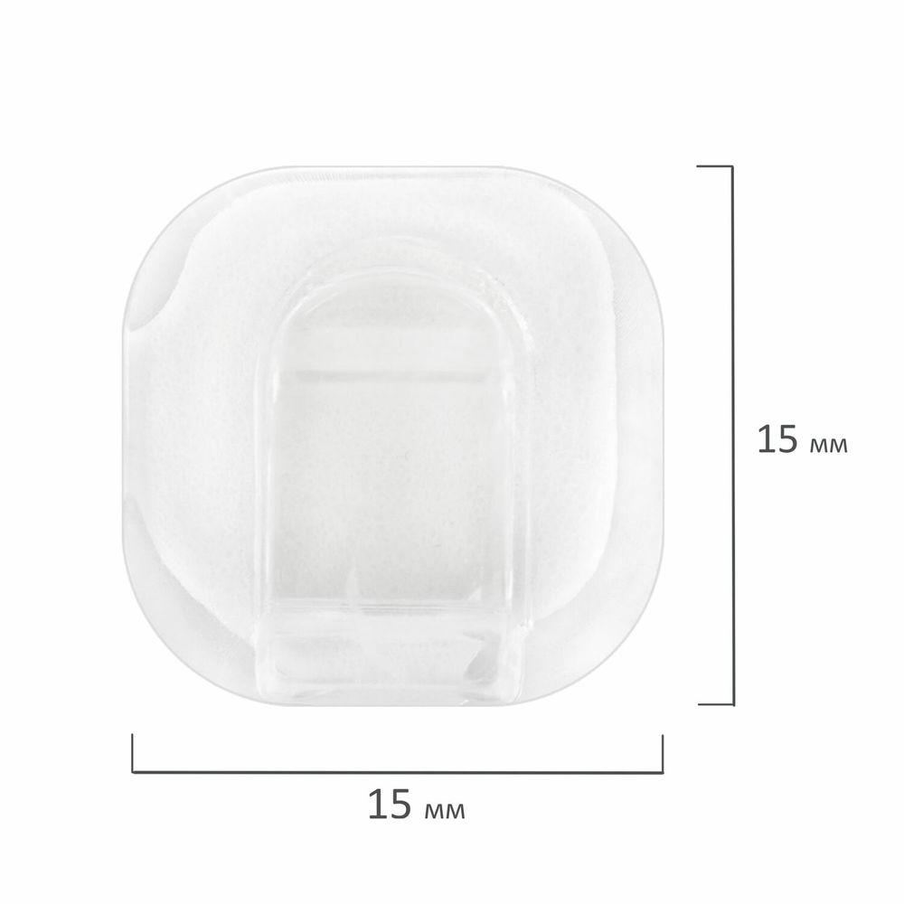 Крючки самоклеящиеся для гирлянд и проводов 1,5х1,5 см, КОМПЛЕКТ 18 шт., LAIMA Home