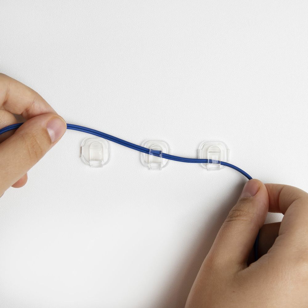 Крючки самоклеящиеся для гирлянд и проводов 1,5х1,5 см, КОМПЛЕКТ 36 шт., LAIMA Home