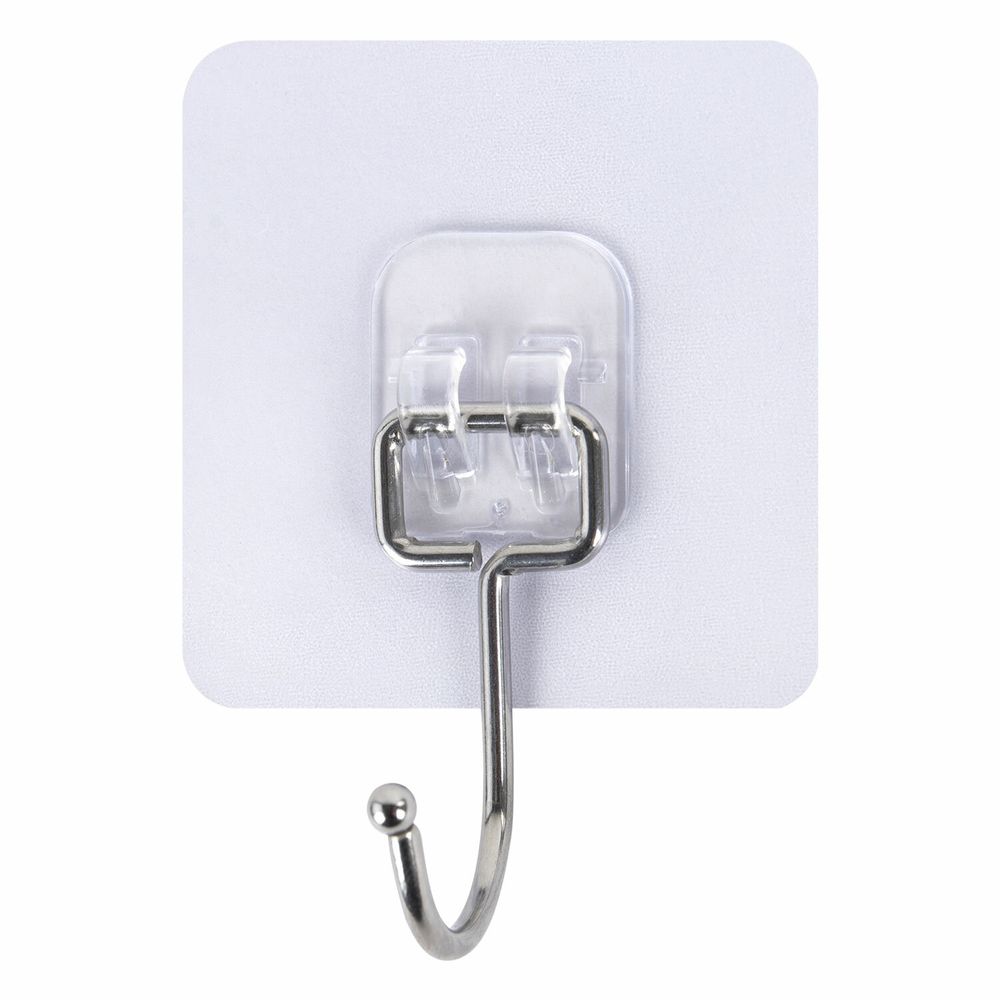 Крючки самоклеящиеся универсальные 7х7 см, КОМПЛЕКТ 5 шт., сталь + ПВХ, LAIMA Home