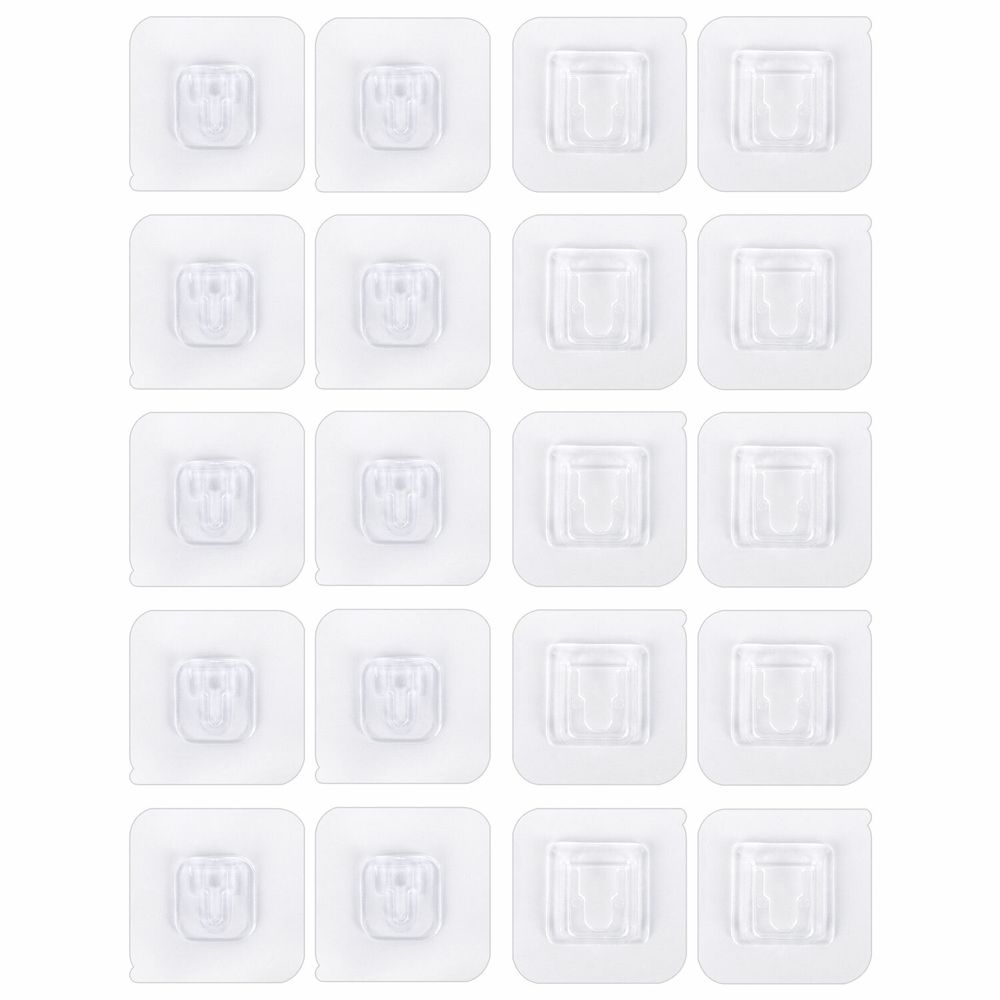 Крючки-кронштейны самоклеящиеся 6х6 см, КОМПЛЕКТ 10 шт., акриловый клей, LAIMA Home