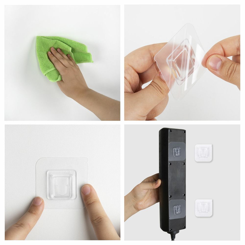 Крючки-кронштейны самоклеящиеся 6х6 см, КОМПЛЕКТ 10 шт., акриловый клей, LAIMA Home