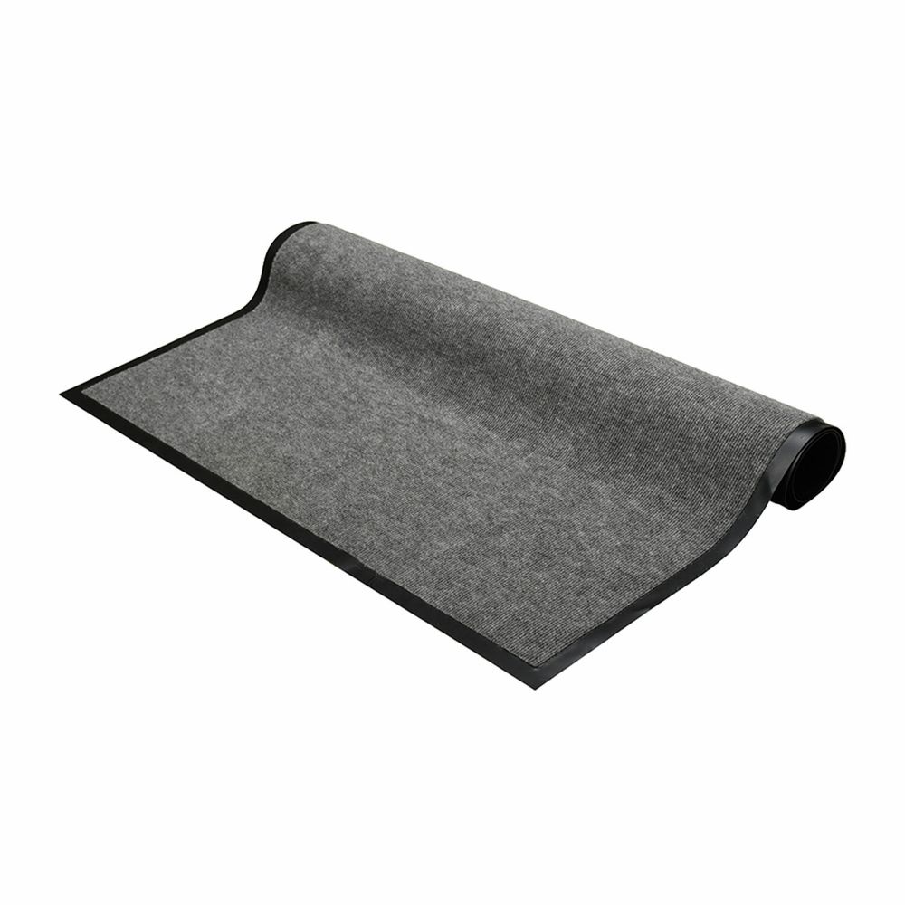 Коврик входной ворсовый влаго-грязезащитный 120х150 см, толщина 7 мм, серый, VORTEX