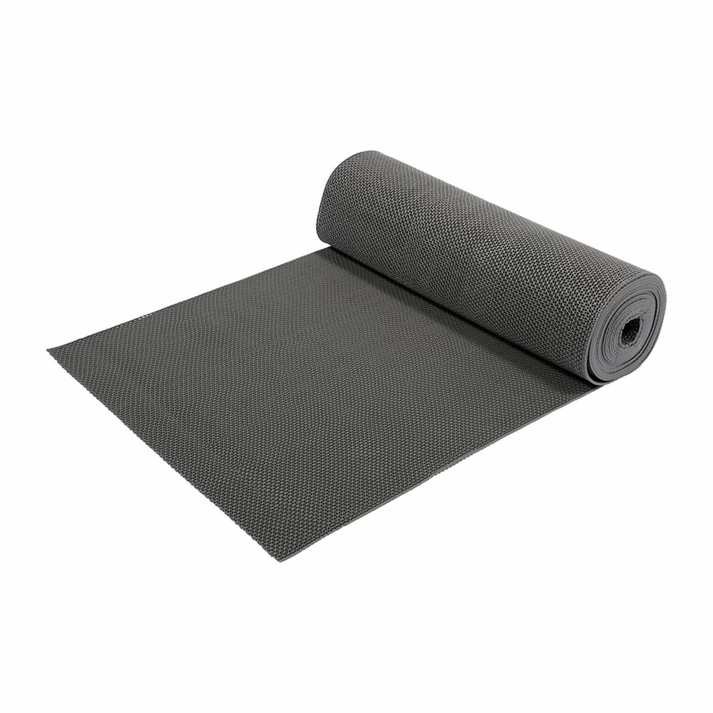 Коврик дорожка Zig-Zag ячеистый грязезащитный 0,9х10 м, толщина 5 мм, ПВХ, серый, В РУЛОНЕ, VORTEX