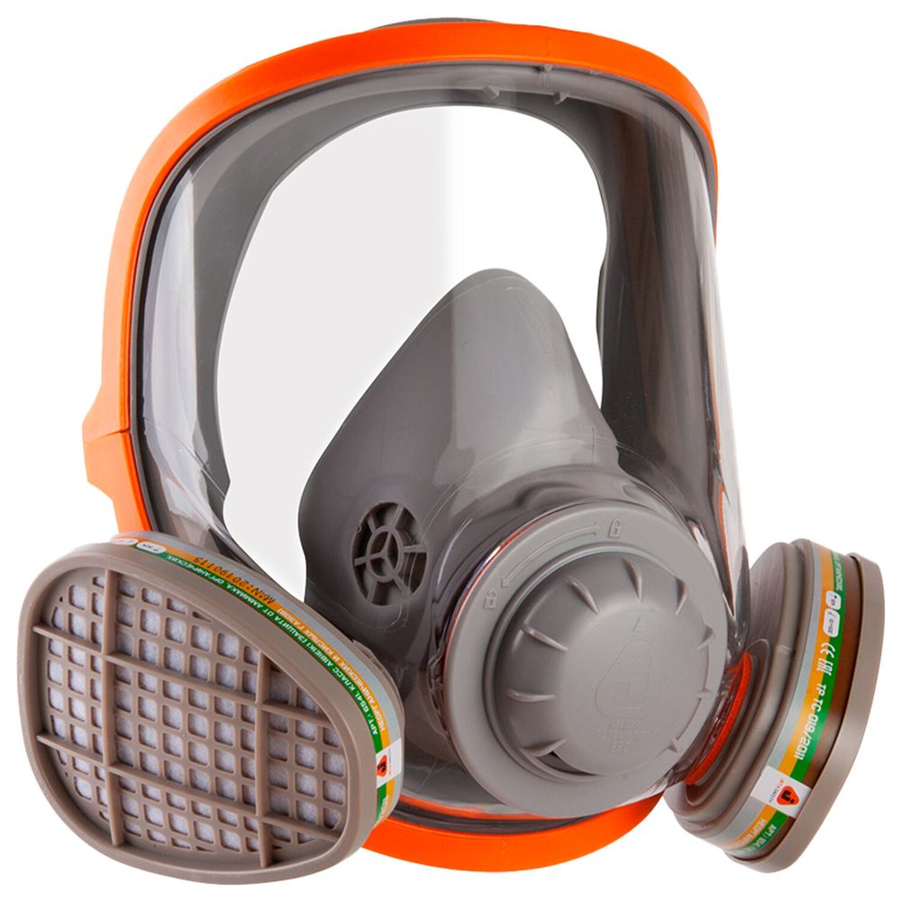 Маска полнолицевая Jeta Safety 5950, силикон, ударопрочный поликарбонат, защитная пленка, без фильтров, размер L