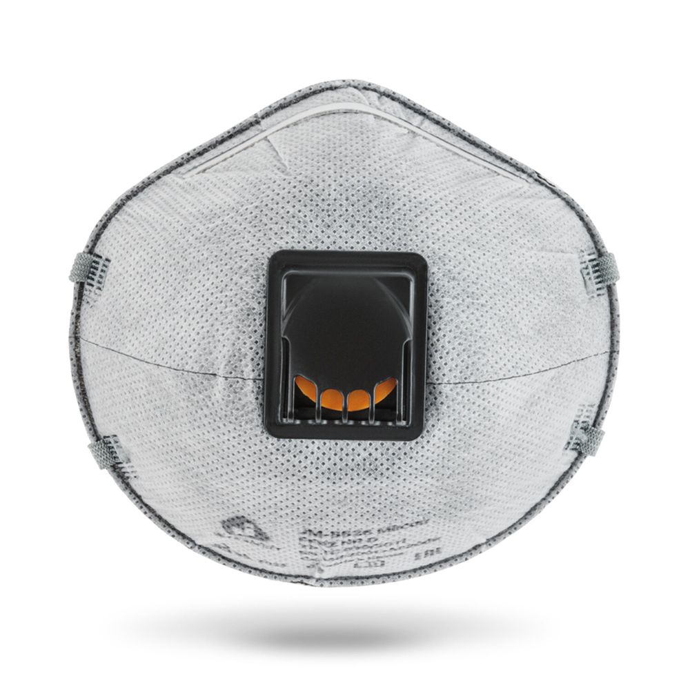 Респиратор с клапаном и угольным фильтром, КОМПЛЕКТ 10 шт., полумаска фильтрующая, формованный, FFP2