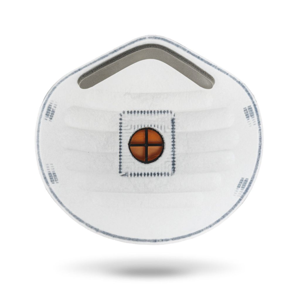 Респиратор с клапаном и угольным фильтром, КОМПЛЕКТ 10 шт., полумаска фильтрующая, формованный, FFP2