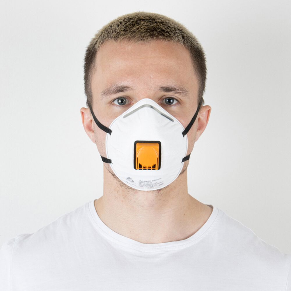 Респиратор с клапаном КОМПЛЕКТ 10 шт., полумаска фильтрующая, формованный, FFP2