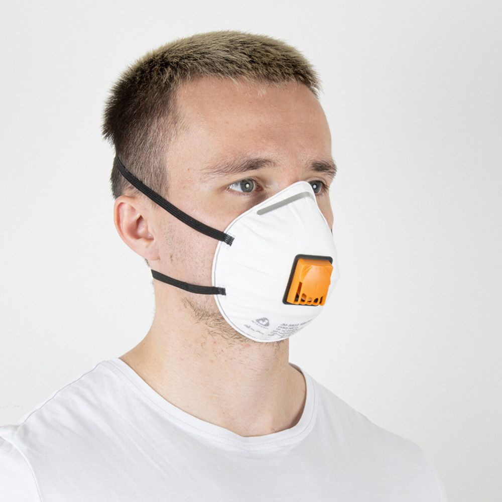 Респиратор с клапаном КОМПЛЕКТ 10 шт., полумаска фильтрующая, формованный, FFP2