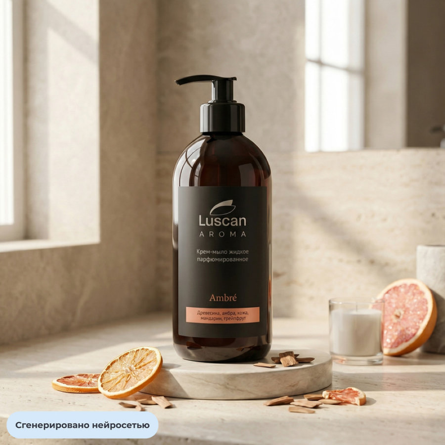 Крем-мыло Luscan Aroma Ambre 450 мл 