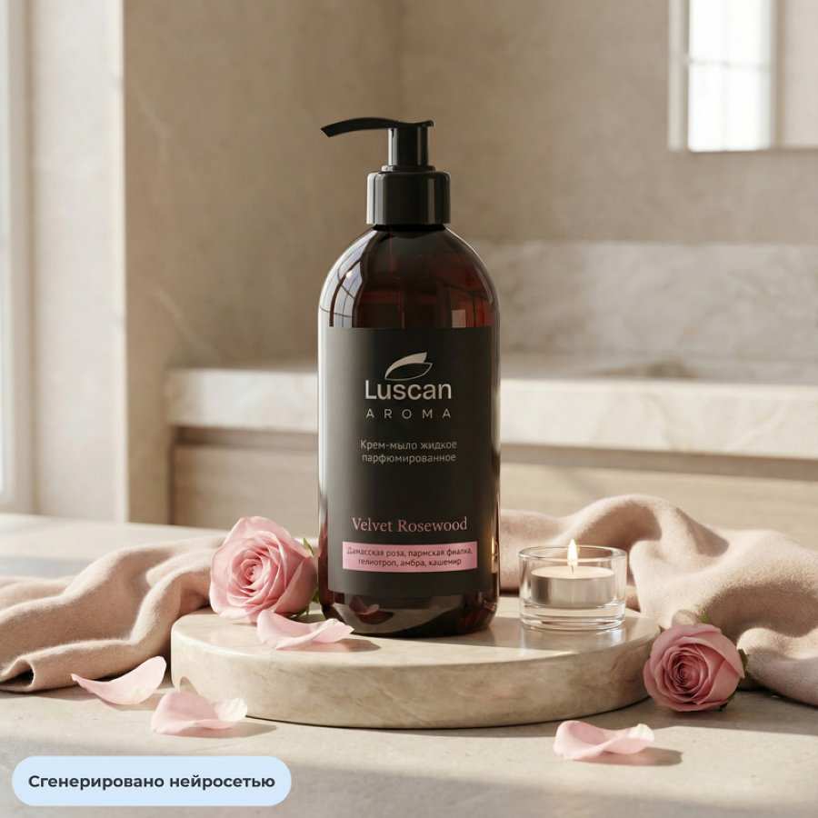 Крем-мыло Luscan Aroma Velvet Rosewood 