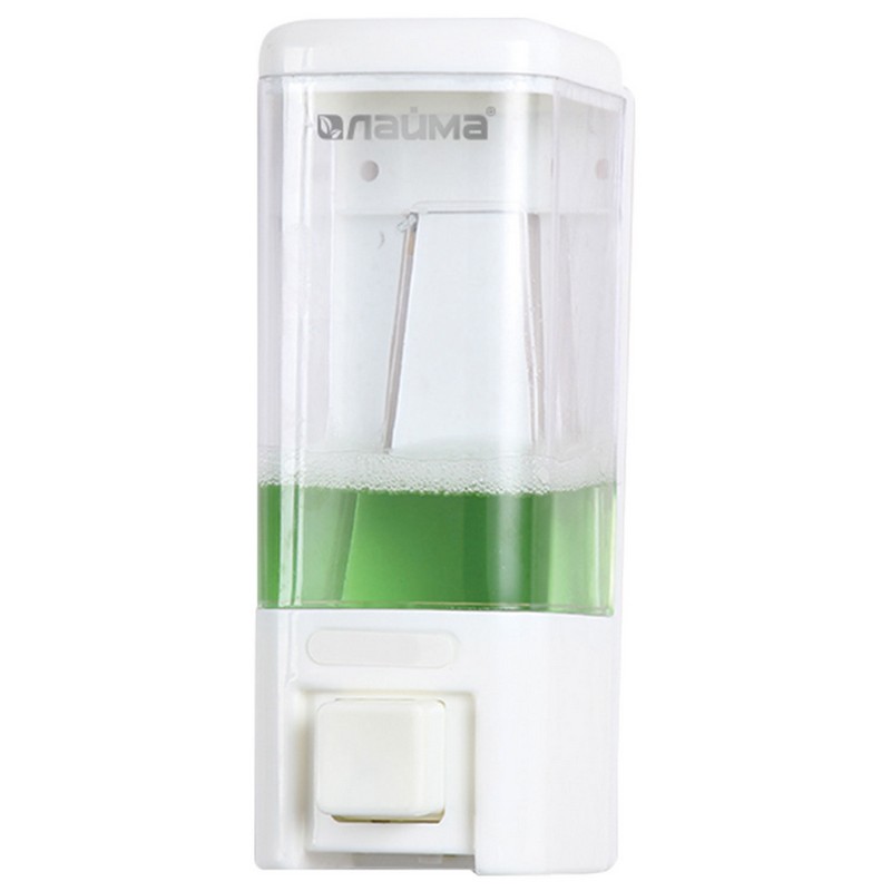 Диспенсер для жидкого мыла Лайма, НАЛИВНОЙ, 0,48 л, ABS пластик, белый