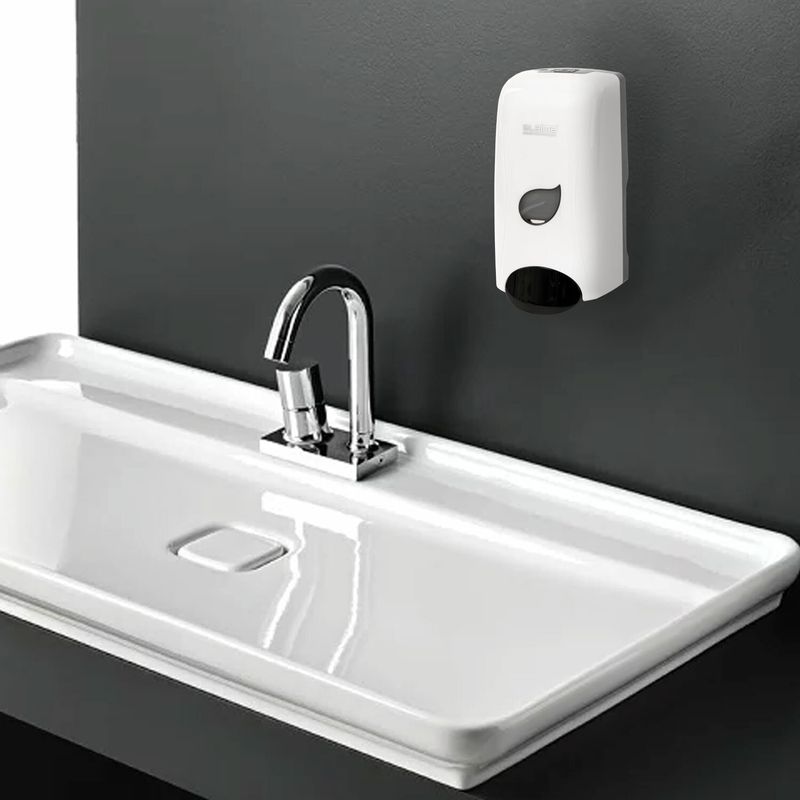 Диспенсер для жидкого мыла LAIMA PROFESSIONAL ECO, НАЛИВНОЙ, 1л, белый, ABS-пластик