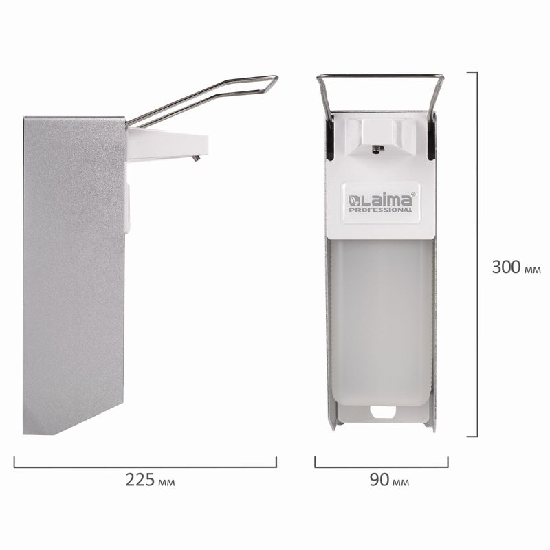 Диспенсер локтевой для жидкого мыла и антисептика геля LAIMA CLASSIC, 1 л., с еврофлаконом
