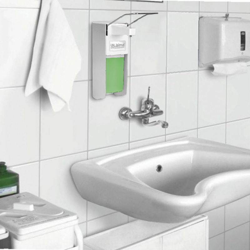 Диспенсер локтевой для жидкого мыла и антисептика геля LAIMA CLASSIC, 1 л., с еврофлаконом