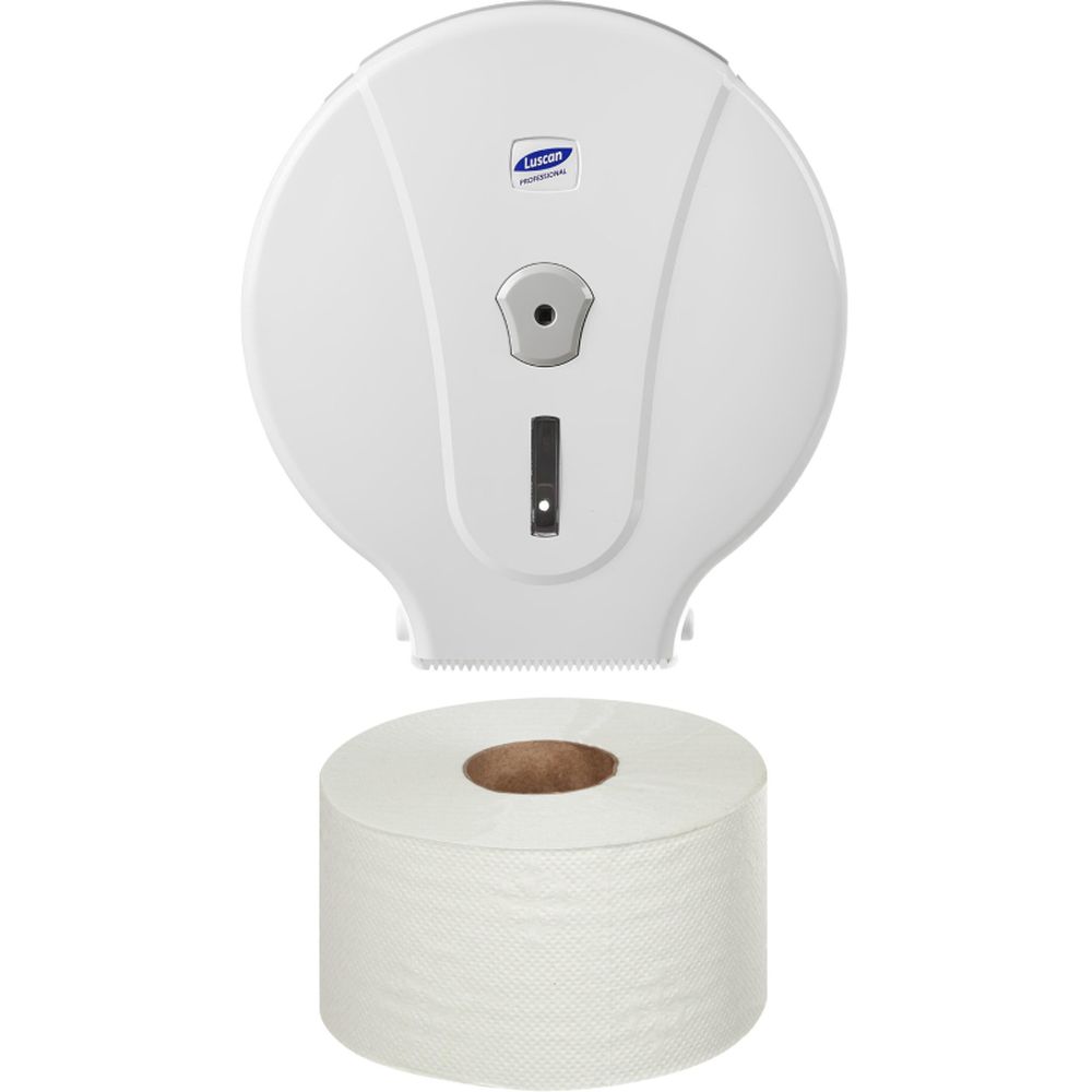 Бумага туалетная для диспенсеров Luscan Professional 1сл бел цел втул 200м 12рул/уп