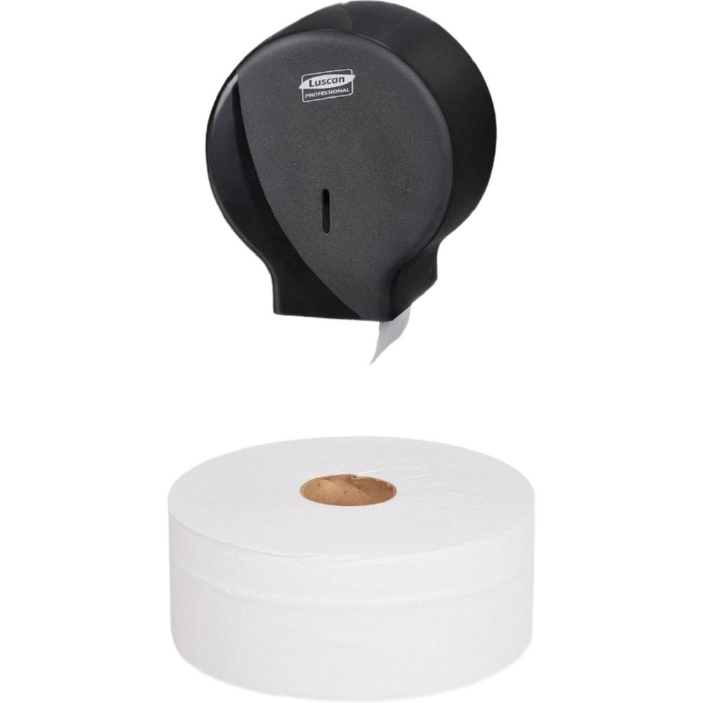 Бумага туалетная для диспенсеров Luscan Professional 2сл бел втор втул 170м 12рул/уп