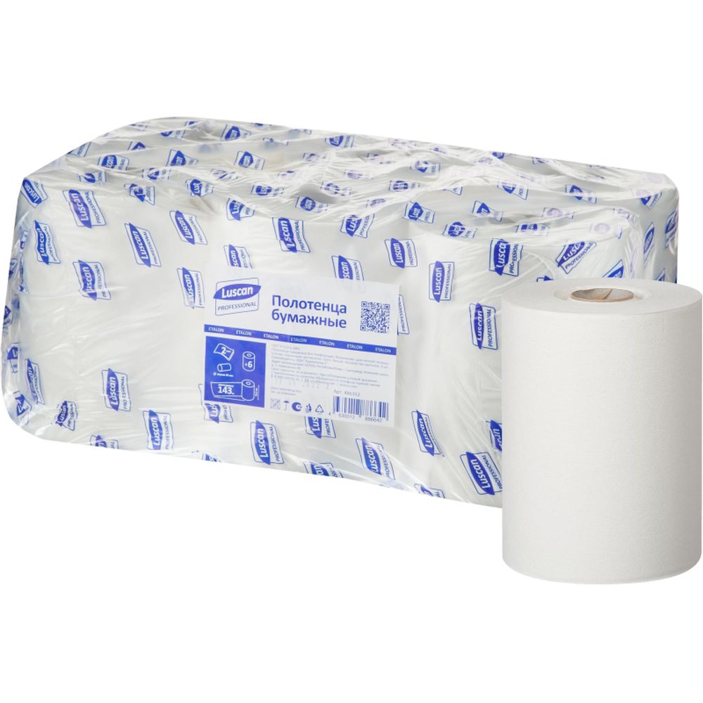 Полотенца бумажные для диспенсеров Luscan Professional 2сл143м 6рул/уп