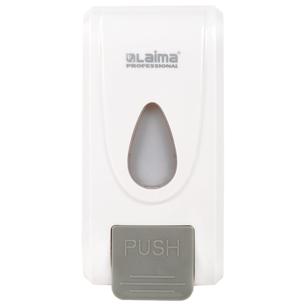 Дозатор для жидкого мыла LAIMA PROFESSIONAL ECONOMY, НАЛИВНОЙ, 1 л, ABS-пластик, белый,