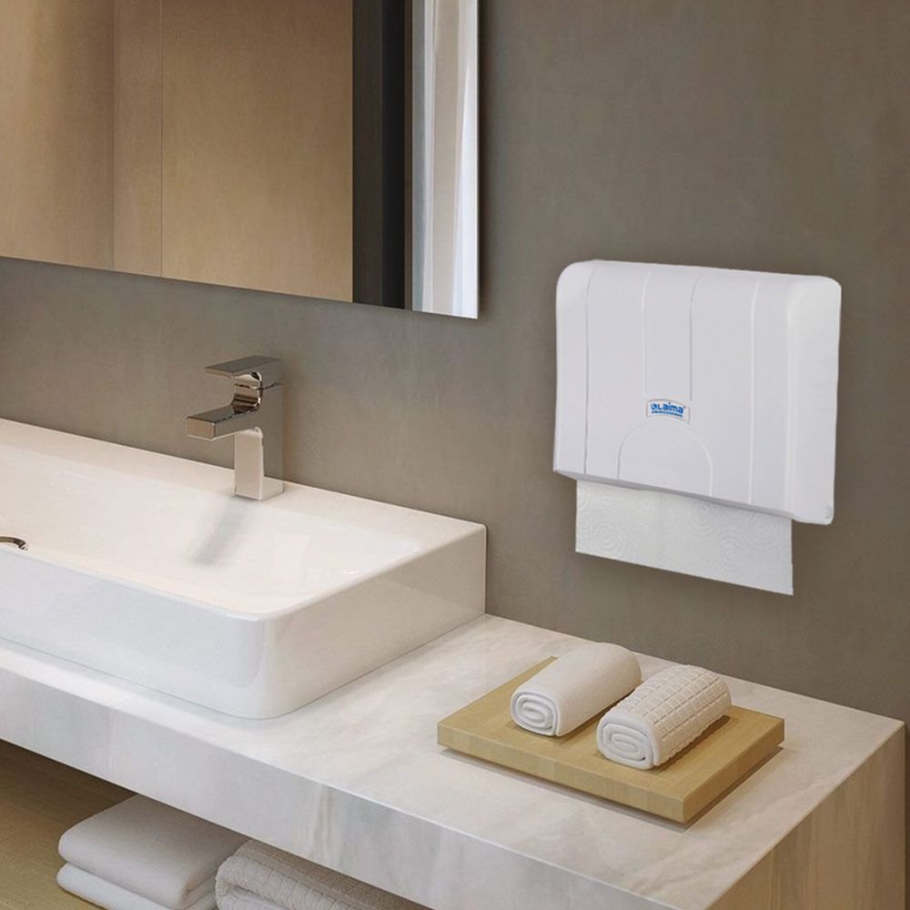Диспенсер для полотенец LAIMA PROFESSIONAL LSA (Система H2), Z-сложения, белый, ABS